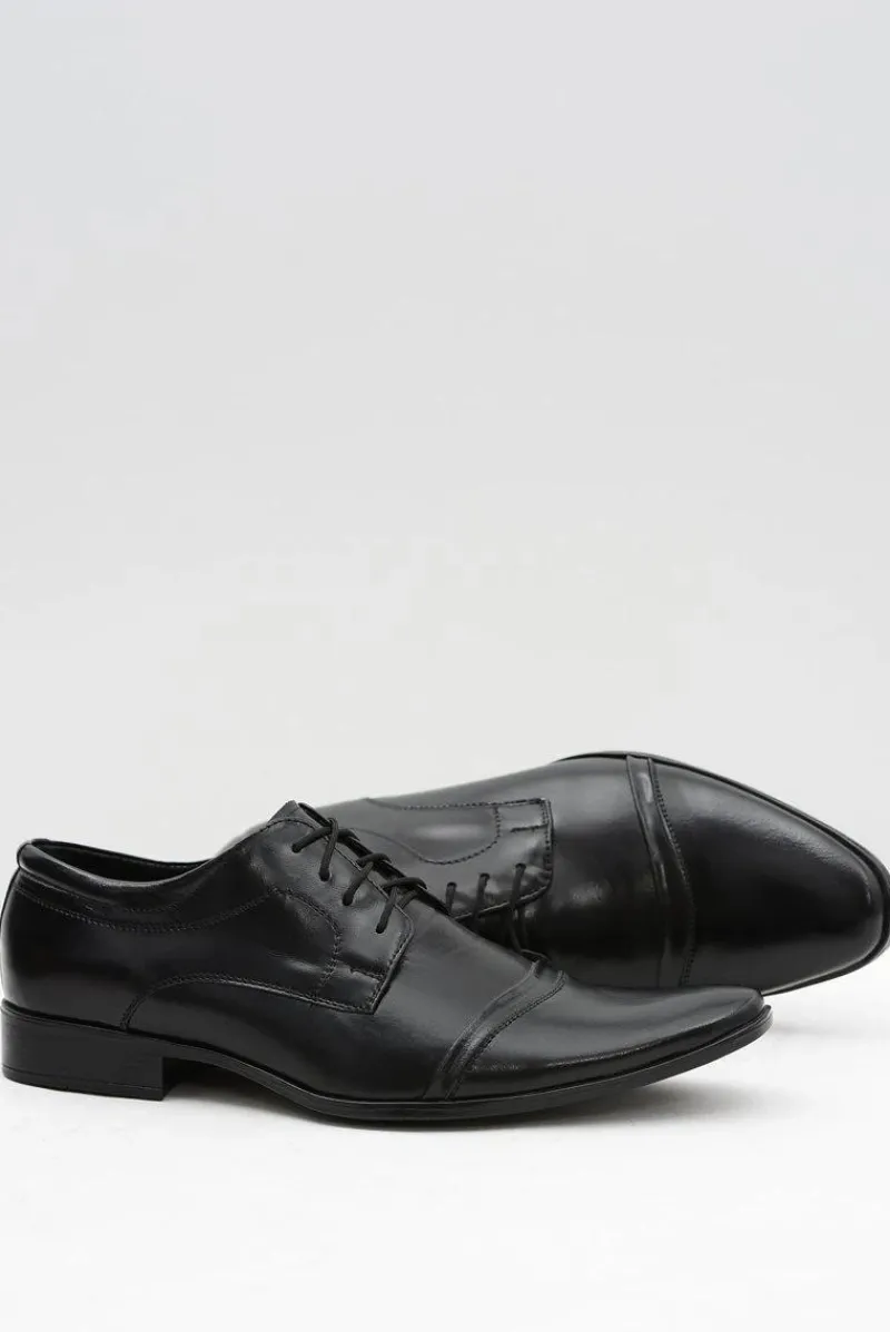 Półbuty Eleganckie>Boto Męskie Czarne Półbuty Wizytowe Willy