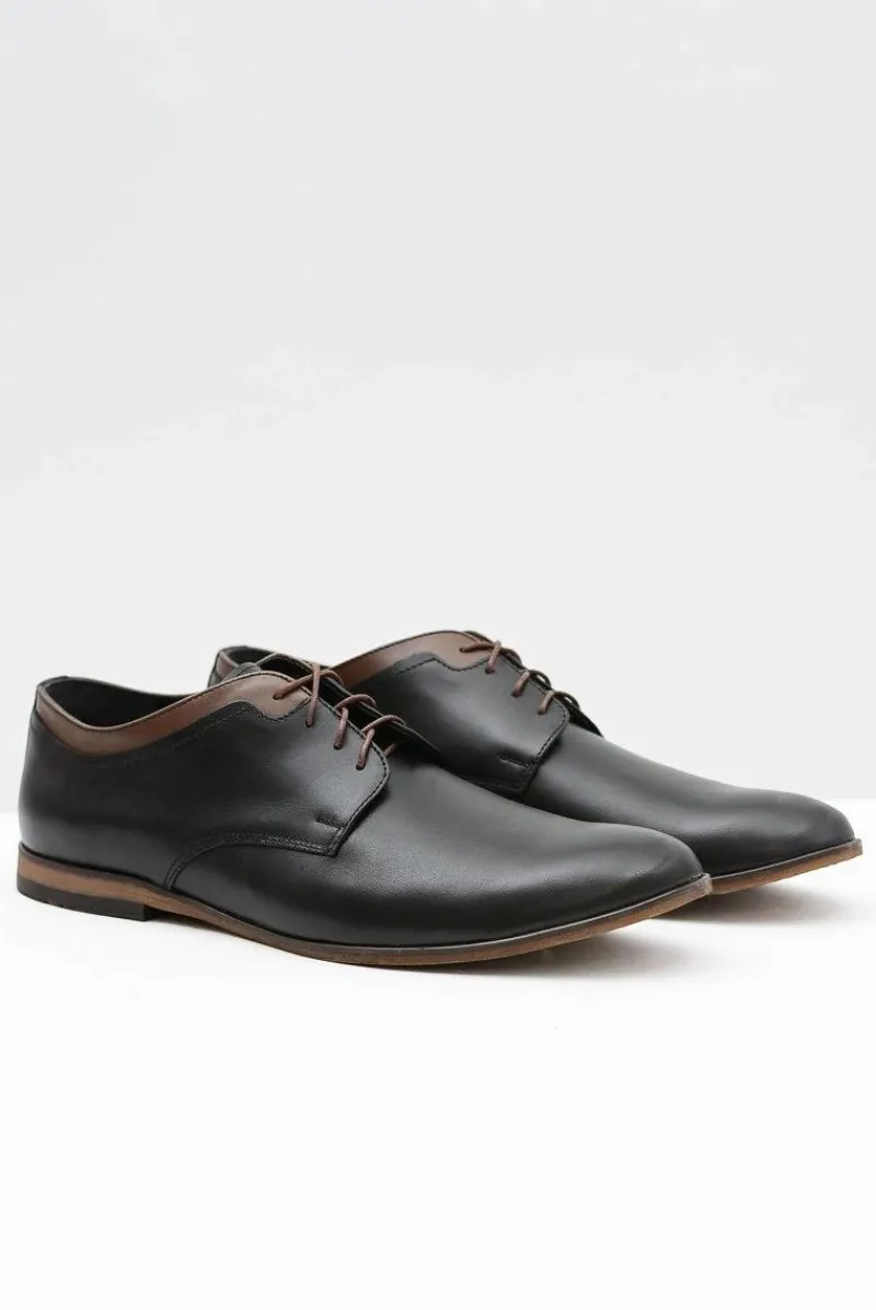 Online Męskie Czarne Skórzane Półbuty Gianni Męskie Półbuty Casual