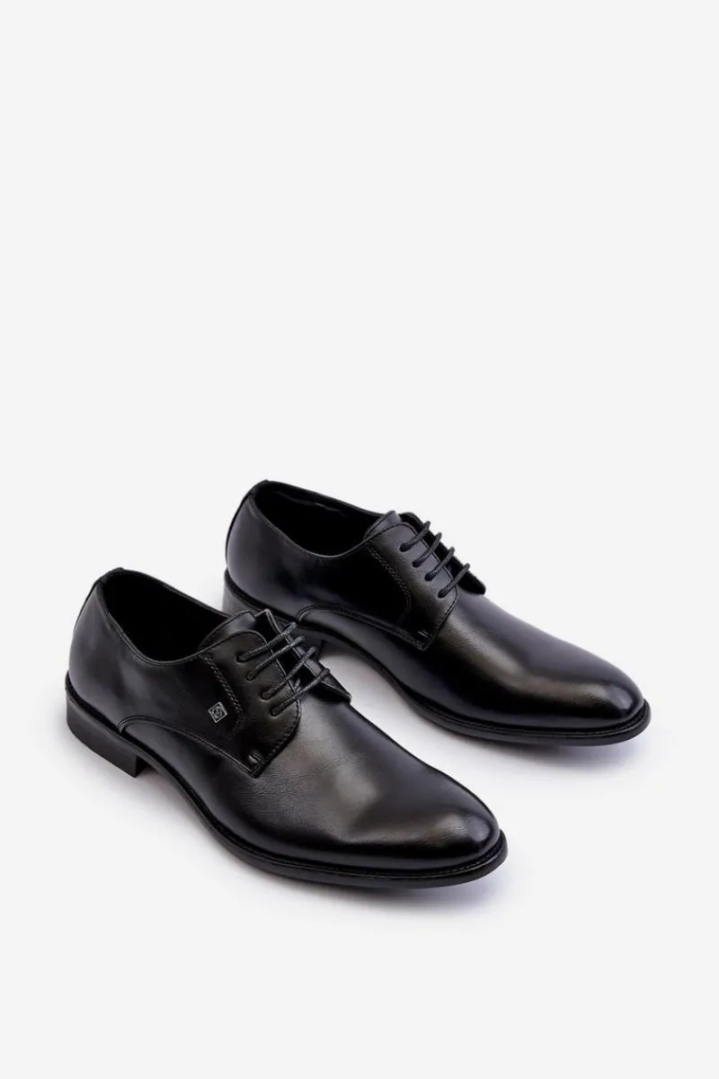 Półbuty Eleganckie>Evento Męskie Eleganckie Półbuty Czarne Jenavee Czarny