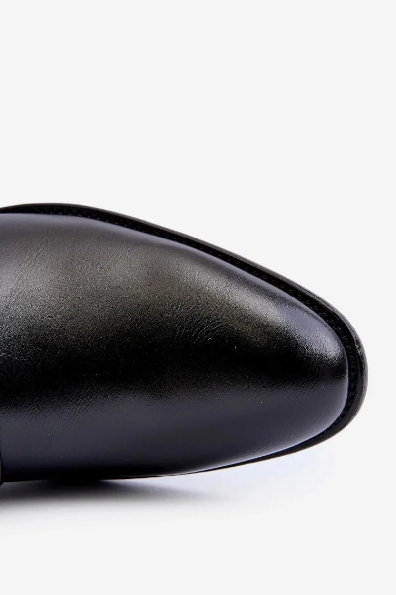 Półbuty Eleganckie>Evento Męskie Eleganckie Półbuty Czarne Jenavee Czarny