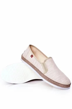Best Męskie Espadryle Big Star HH176001 Beżowe Męskie Trampki Męskie Big Star|Półbuty Casual