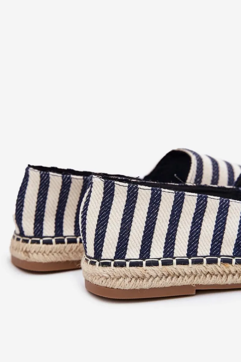 Trampki Niskie|Trampki Męskie Niskie>Boto Męskie Espadryle Z Materiałowe W Paski Granatowe Kerenz