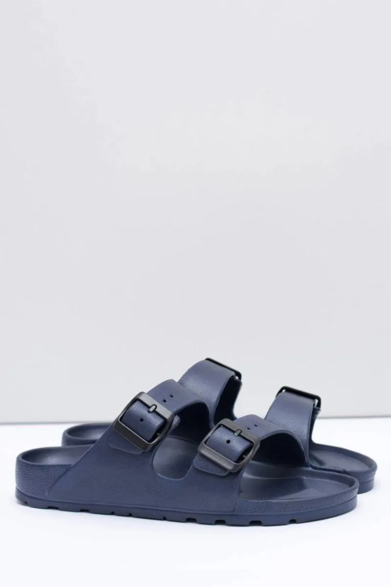 Klapki Męskie Klasyczne>Boto Męskie Granatowe Ogrodowe Lekkie Klapki