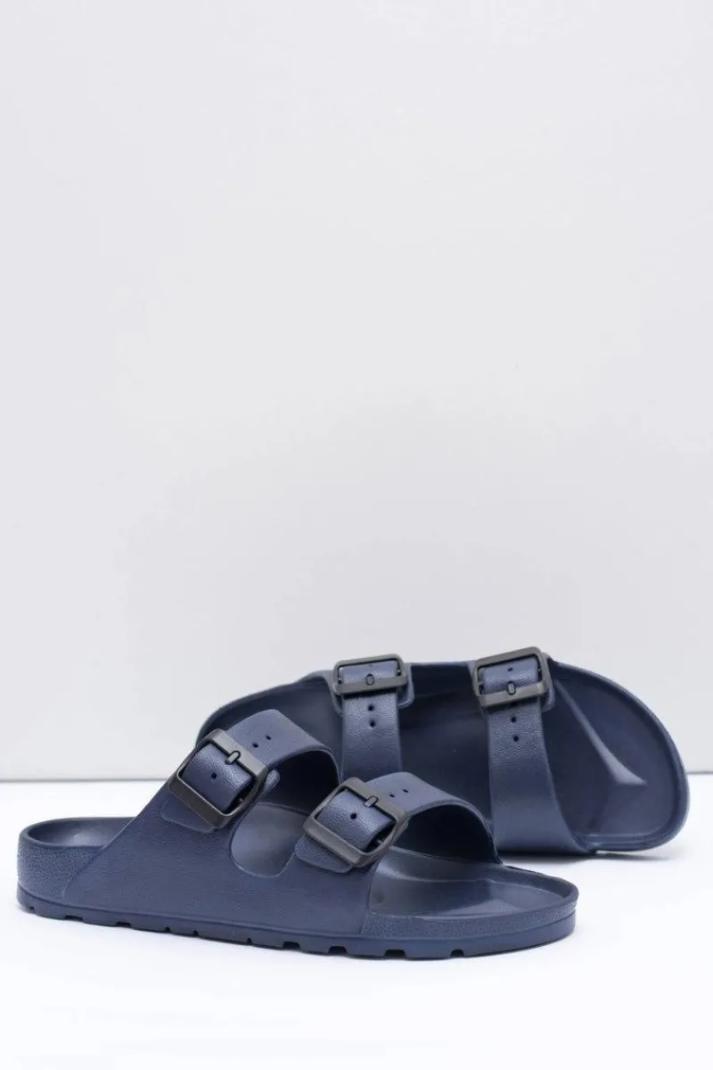 Klapki Męskie Klasyczne>Boto Męskie Granatowe Ogrodowe Lekkie Klapki