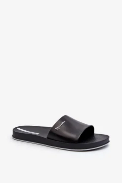 Ipanema Męskie Gumowe Klapki 82832 Slide Unisex Czarne