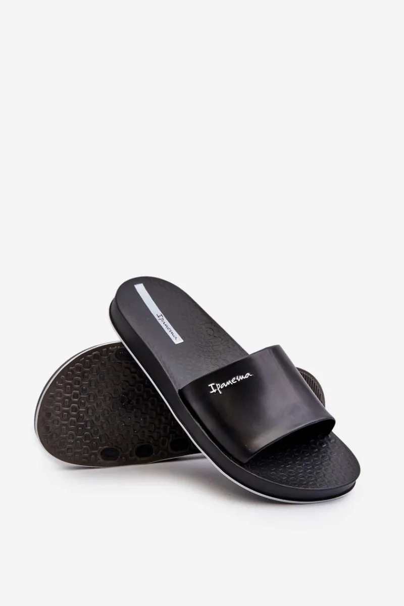 Ipanema Męskie Gumowe Klapki 82832 Slide Unisex Czarne