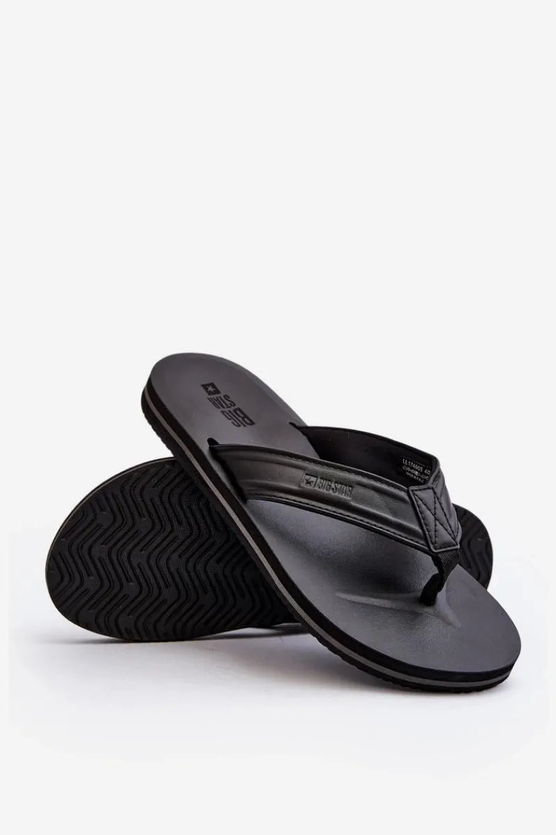 Klapki Męskie Big Star|Klapki Męskie Japonki>Big Star Shoes Męskie Japonki Big Star LL174605 Czarne