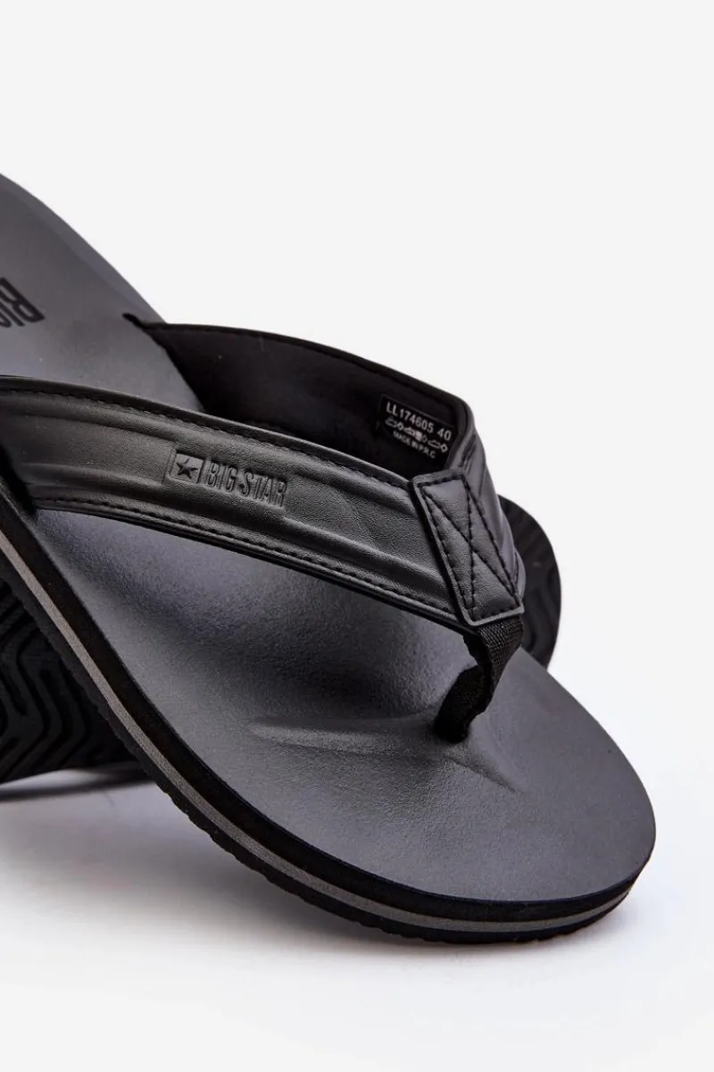 Klapki Męskie Big Star|Klapki Męskie Japonki>Big Star Shoes Męskie Japonki Big Star LL174605 Czarne