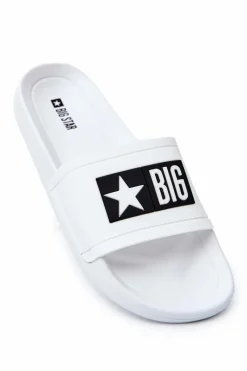 New Big Star Shoes Męskie Klapki Big Star DD174700 Białe Biały