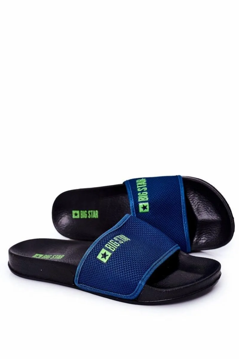 Clearance Męskie Klapki Big Star DD174708 Granatowe Męskie Klapki Męskie Big Star|Klapki Męskie Klasyczne