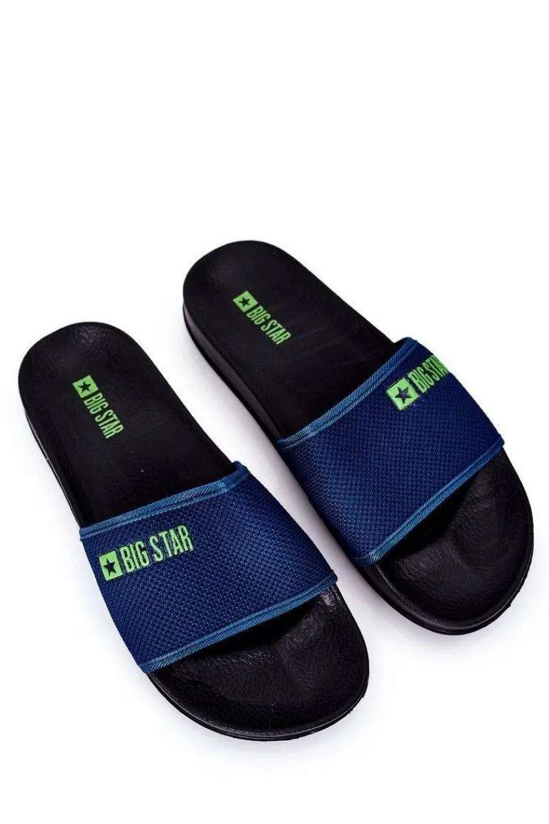Clearance Męskie Klapki Big Star DD174708 Granatowe Męskie Klapki Męskie Big Star|Klapki Męskie Klasyczne
