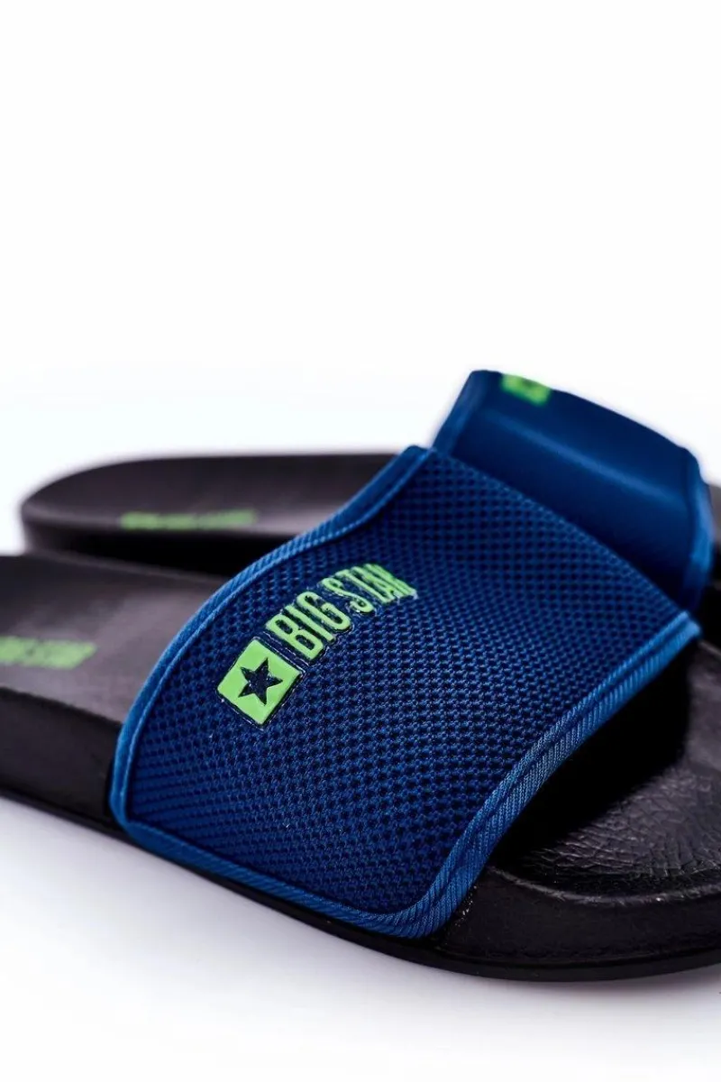 Clearance Męskie Klapki Big Star DD174708 Granatowe Męskie Klapki Męskie Big Star|Klapki Męskie Klasyczne