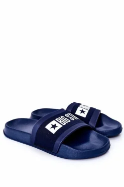 Klapki Męskie Big Star|Klapki Męskie Klasyczne>Big Star Shoes Męskie Klapki Big Star HH174833 Granatowe