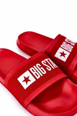 New Męskie Klapki Big Star HH174832 Czerwone Męskie Klapki Męskie Big Star|Klapki Męskie Klasyczne