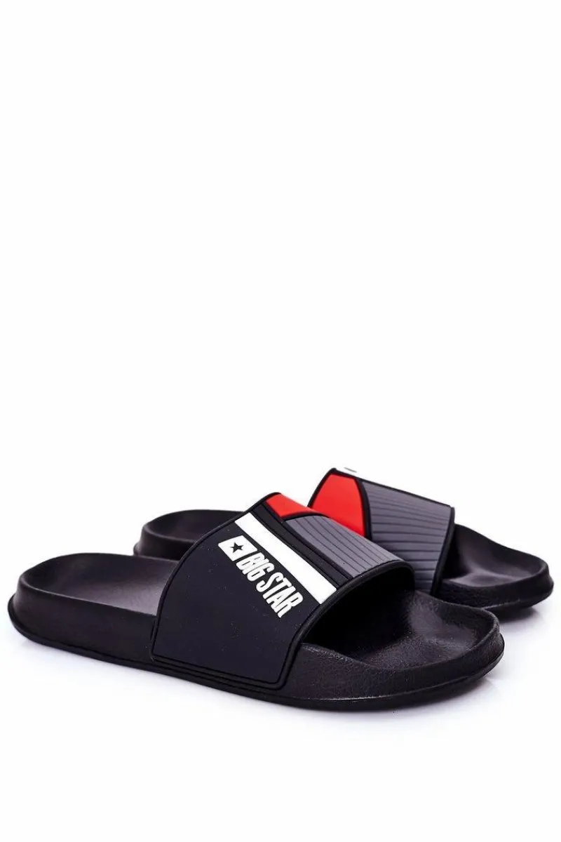 Discount Męskie Klapki Big Star HH174836 Czarne Męskie Klapki Męskie Big Star|Klapki Męskie Klasyczne