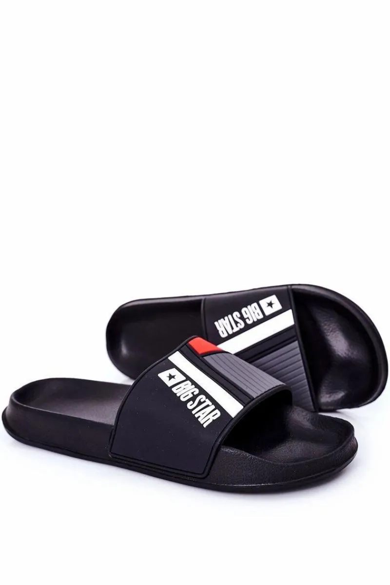 Discount Męskie Klapki Big Star HH174836 Czarne Męskie Klapki Męskie Big Star|Klapki Męskie Klasyczne