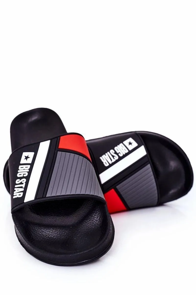 Discount Męskie Klapki Big Star HH174836 Czarne Męskie Klapki Męskie Big Star|Klapki Męskie Klasyczne