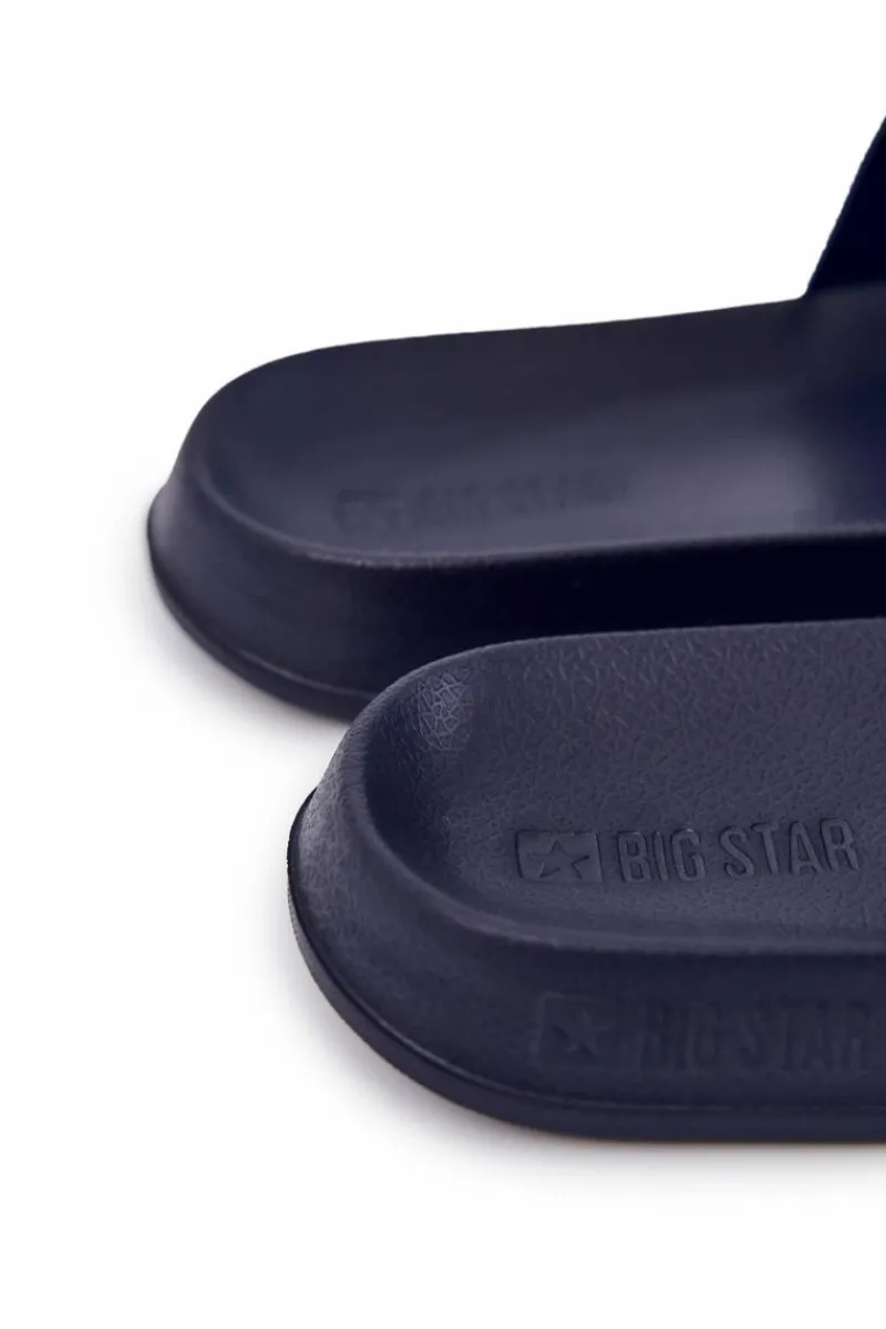 Outlet Męskie Klapki Big Star JJ174507 Granatowe Męskie Klapki Męskie Big Star|Klapki Męskie Klasyczne