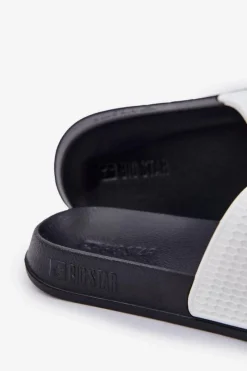 Big Star Shoes Męskie Klapki Big Star JJ174506 Białe Biały