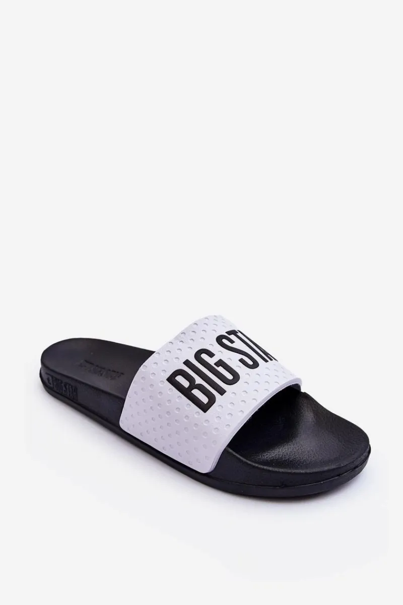 Clearance Męskie Klapki Big Star MM174320 Biało-Czarne Męskie Klapki Męskie Big Star|Klapki Męskie Klasyczne