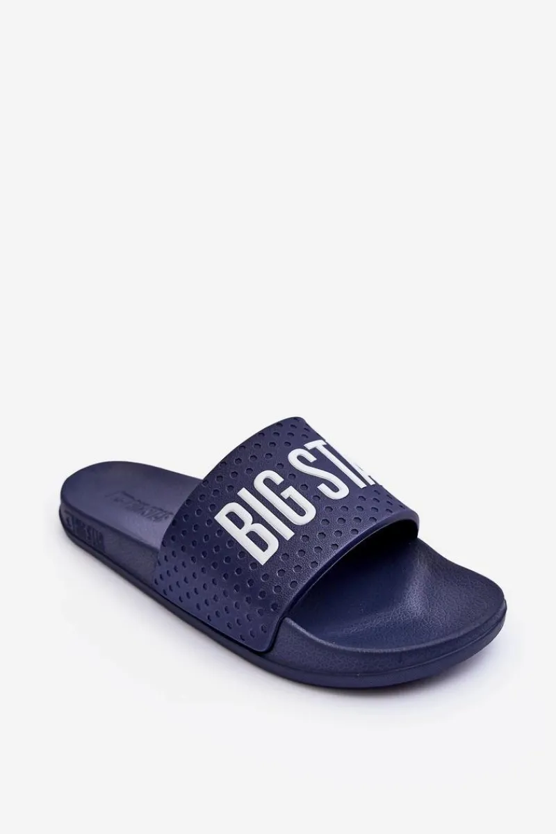 Klapki Męskie Big Star|Klapki Męskie Klasyczne>Big Star Shoes Męskie Klapki Big Star MM174321 Granatowe