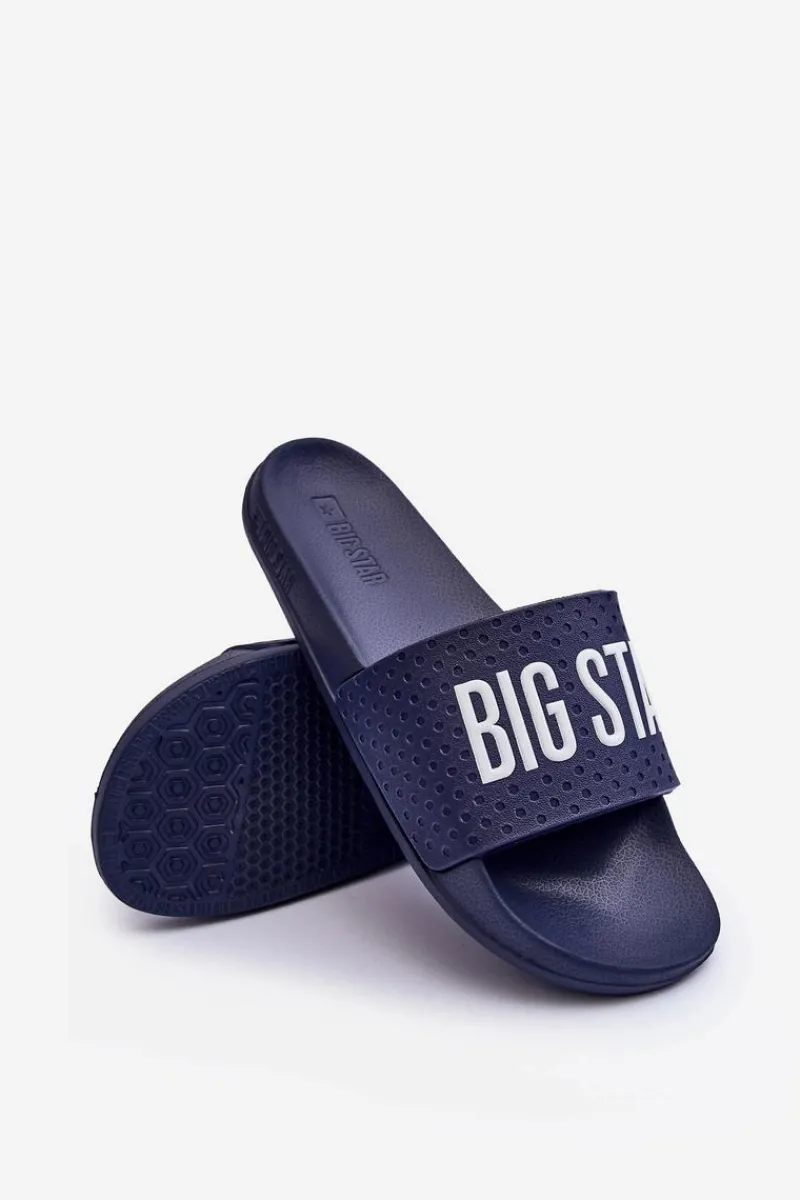Klapki Męskie Big Star|Klapki Męskie Klasyczne>Big Star Shoes Męskie Klapki Big Star MM174321 Granatowe