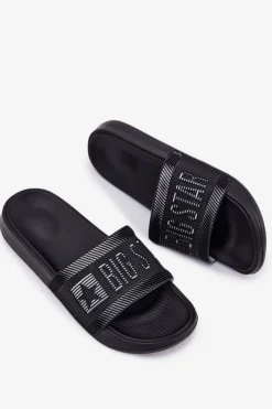 Discount Big Star Shoes Męskie Klapki Big Star RR174A053 Czarne Czarny