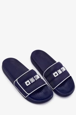 Outlet Męskie Klapki Big Star RR174A045 Granatowe Męskie Klapki Męskie Klasyczne|Klapki Męskie Big Star