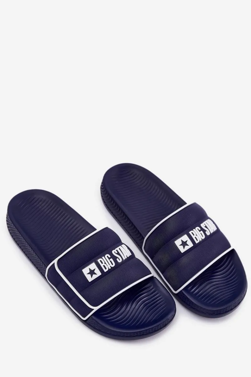 Outlet Męskie Klapki Big Star RR174A045 Granatowe Męskie Klapki Męskie Klasyczne|Klapki Męskie Big Star
