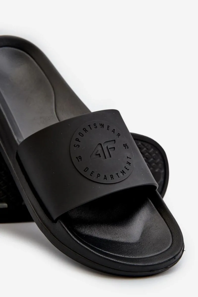 Klapki Męskie Klasyczne>4F Męskie Klapki MM00FFLIM047A-20S Czarne Czarny