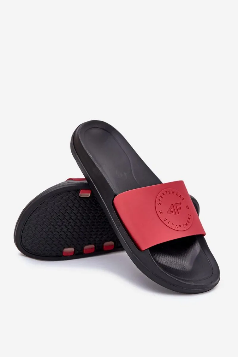 Outlet 4F Męskie Klapki MM00FFLIM047A-62S Czerwone Czerwony