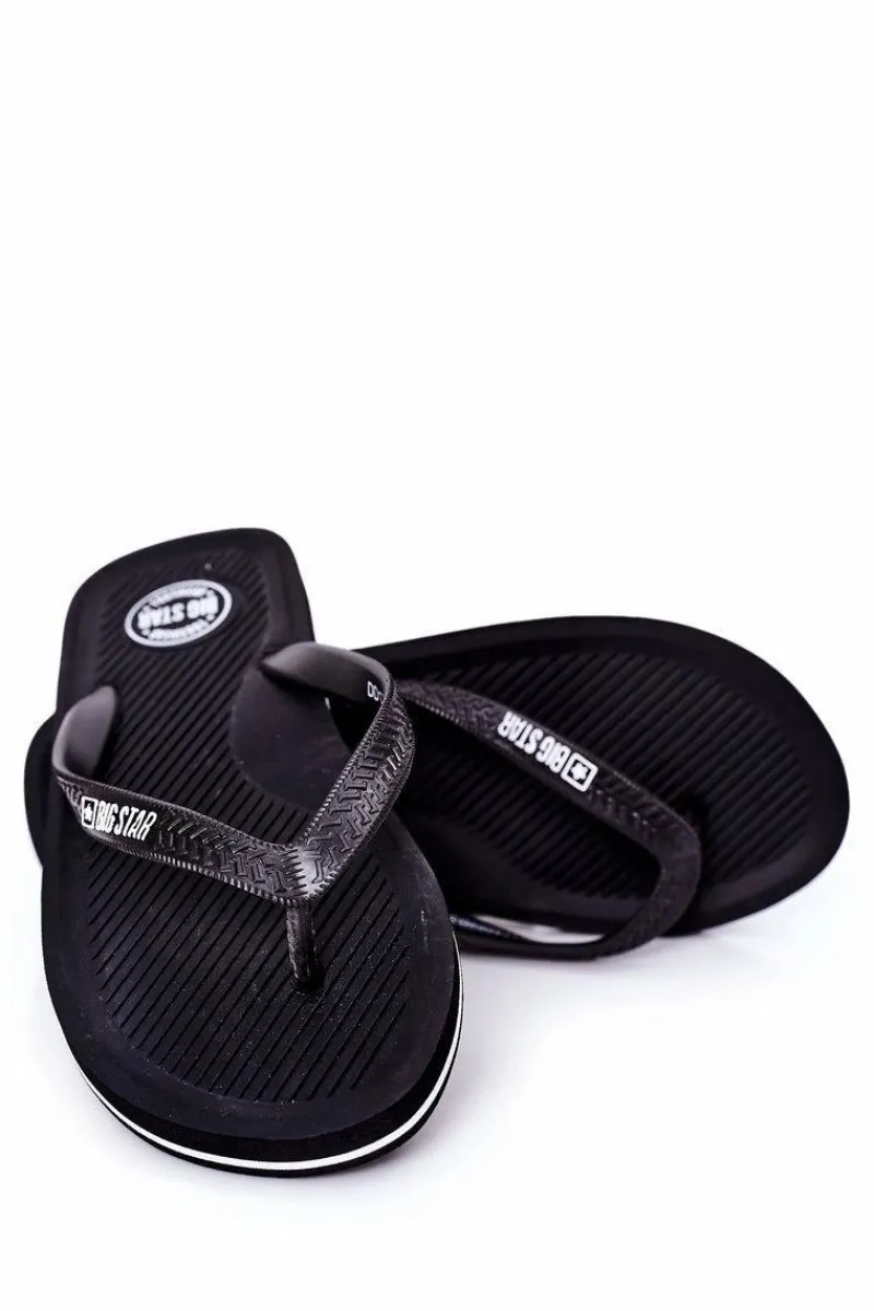 Klapki Męskie Big Star|Klapki Męskie Japonki>Big Star Shoes Męskie Klapki Japonki Big Star DD174669 Czarne