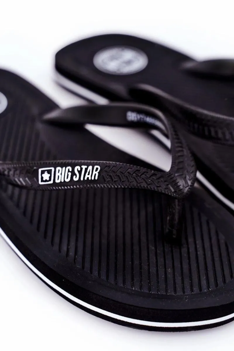 Klapki Męskie Big Star|Klapki Męskie Japonki>Big Star Shoes Męskie Klapki Japonki Big Star DD174669 Czarne