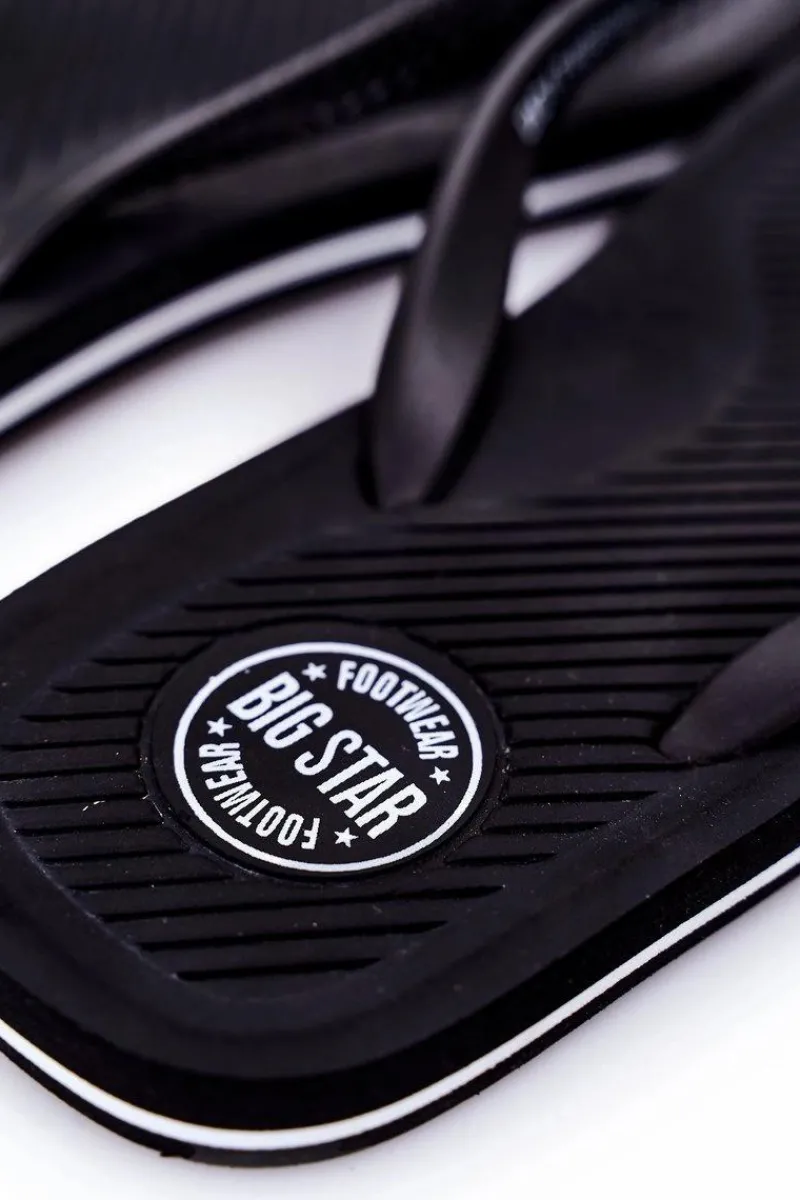 Klapki Męskie Big Star|Klapki Męskie Japonki>Big Star Shoes Męskie Klapki Japonki Big Star DD174669 Czarne