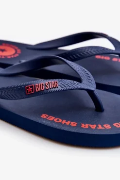 Hot Męskie Klapki Japonki Big Star LL174424 Granatowe Męskie Klapki Męskie Big Star|Klapki Męskie Japonki