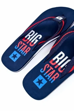 Sale Big Star Shoes Męskie Klapki Japonki Big Star FF174478 Granatowe