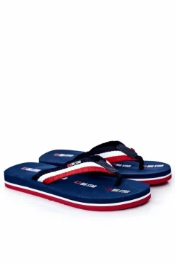 Clearance Big Star Shoes Męskie Klapki Japonki Big Star HH174827 Granatowe
