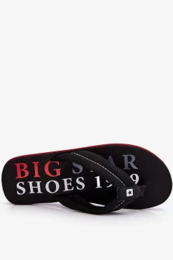 Discount Męskie Klapki Japonki Big Star LL174614 Czarne Męskie Klapki Męskie Big Star|Klapki Męskie Japonki