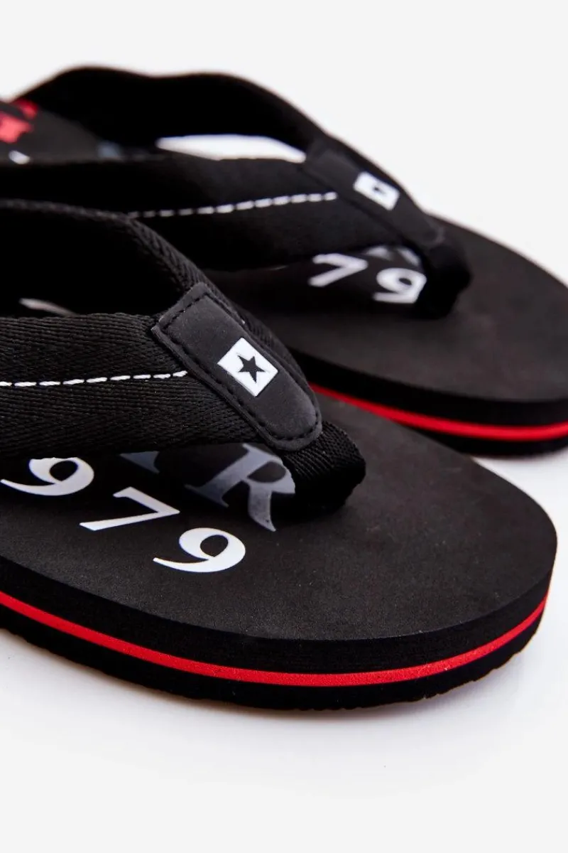 Discount Męskie Klapki Japonki Big Star LL174614 Czarne Męskie Klapki Męskie Big Star|Klapki Męskie Japonki