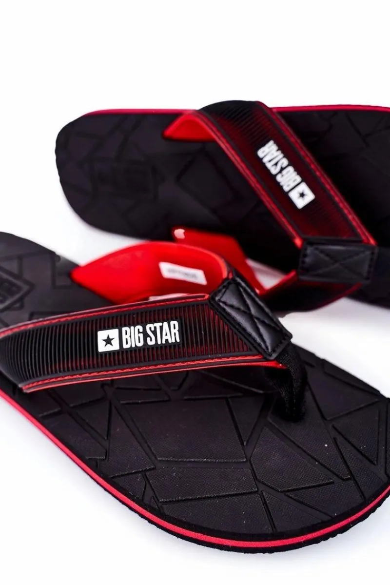 Klapki Męskie Big Star|Klapki Męskie Japonki>Big Star Shoes Męskie Klapki Japonki Big Star HH174820 Czarne