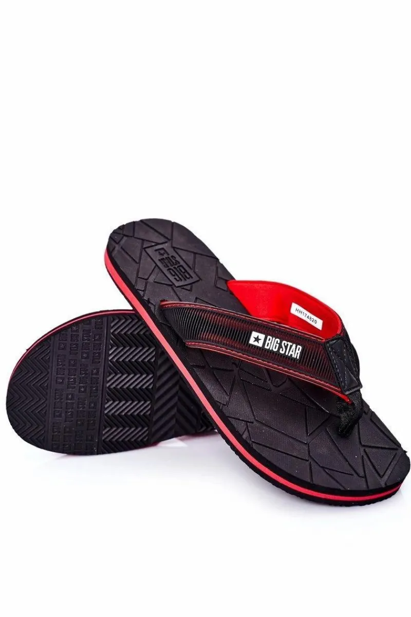 Klapki Męskie Big Star|Klapki Męskie Japonki>Big Star Shoes Męskie Klapki Japonki Big Star HH174820 Czarne