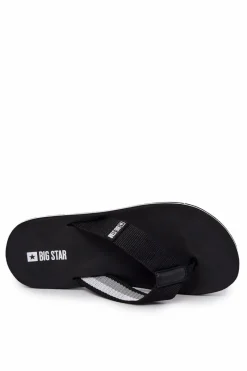 Hot Męskie Klapki Japonki Big Star JJ174519 Czarny Męskie Klapki Męskie Big Star|Klapki Męskie Japonki
