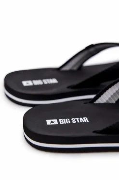 Hot Męskie Klapki Japonki Big Star JJ174519 Czarny Męskie Klapki Męskie Big Star|Klapki Męskie Japonki