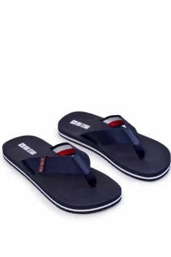 Discount Big Star Shoes Męskie Klapki Japonki Big Star JJ174518 Granatowe