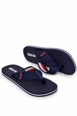 Discount Big Star Shoes Męskie Klapki Japonki Big Star JJ174518 Granatowe