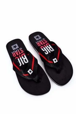 Klapki Męskie Big Star|Klapki Męskie Japonki>Big Star Shoes Męskie Klapki Japonki Big Star FF174479 Czarne