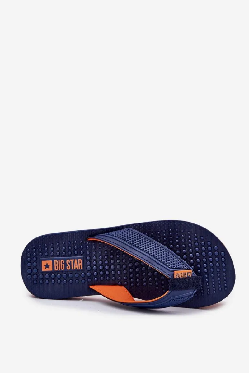 Klapki Męskie Big Star|Klapki Męskie Japonki>Big Star Shoes Męskie Klapki Japonki Big Star RR174437 Granatowe Niebieski