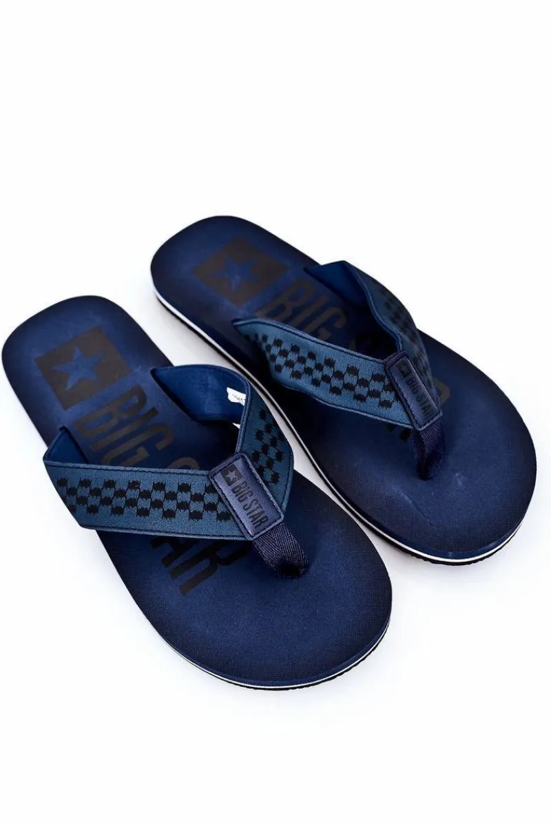 Klapki Męskie Big Star|Klapki Męskie Japonki>Big Star Shoes Męskie Klapki Japonki Big Star HH174812 Granatowe