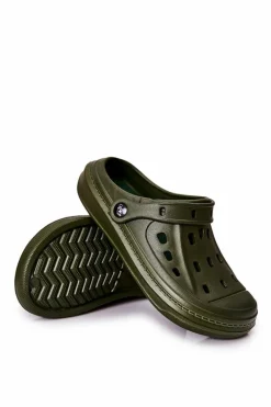 Klapki Męskie Klasyczne>BEFADO Męskie Klapki Kroksy 154M004 Khaki