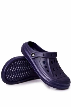 Klapki Męskie Klasyczne>BEFADO Męskie Klapki Kroksy 154M003 Granatowe
